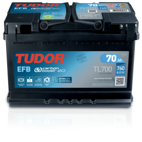TUDOR TL700 L3 EFB 12V 70Ah 760A Batterie de démarrage